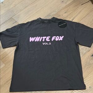 White Fox Offstage Oversized Tee Volcanic